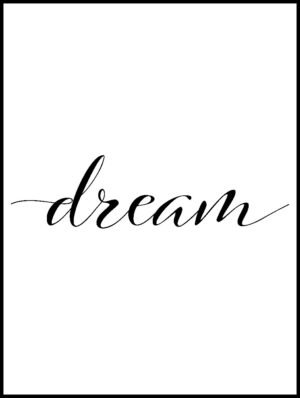 Posteran Plakat Napis Dream