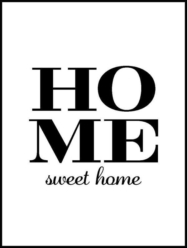 Posteran Plakat Napis Home Sweet Home