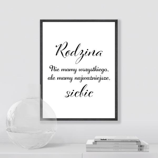 Plakat Napis Rodzina Posteran Plakaty Obrazy