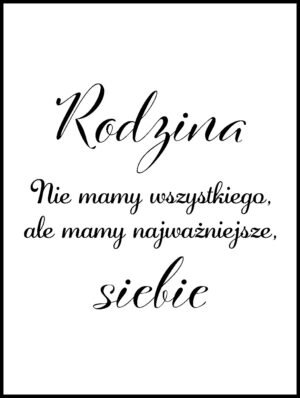Posteran Plakat Napis Rodzina
