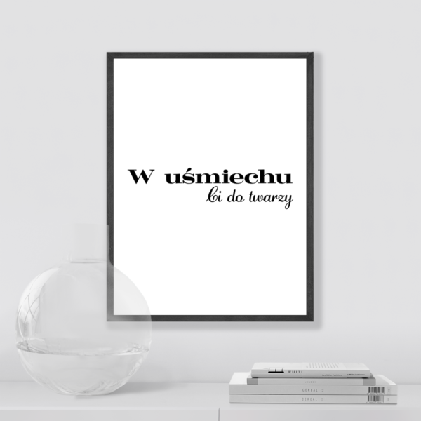Plakat Napis Uśmiech Posteran Plakaty Obrazy