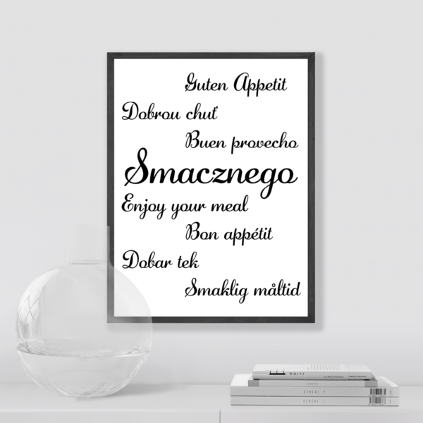 Plakat Napis Smacznego Posteran Plakaty Obrazy