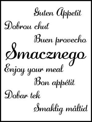 Posteran Plakat Napis Smacznego