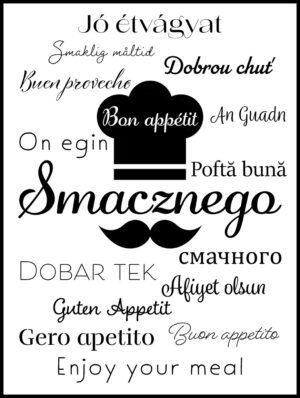 Posteran Plakat Napis Do Kuchni Smacznego