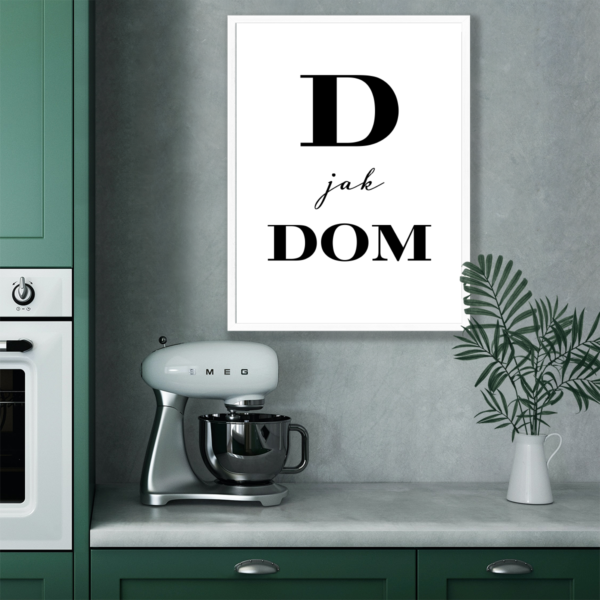 Plakat Napis D Jak Dom Posteran Plakaty Obrazy