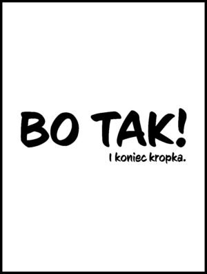 Posteran Plakat Napis Bo Tak