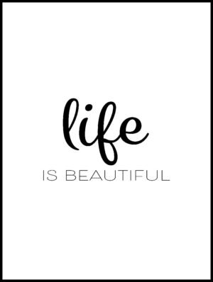 Posteran Plakat Life is Beautiful