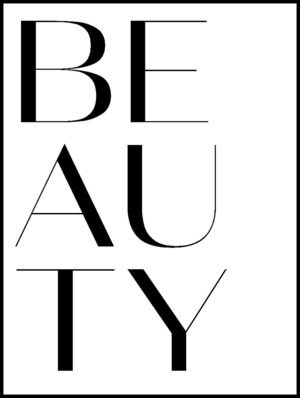 Posteran Plakat Napis Beauty