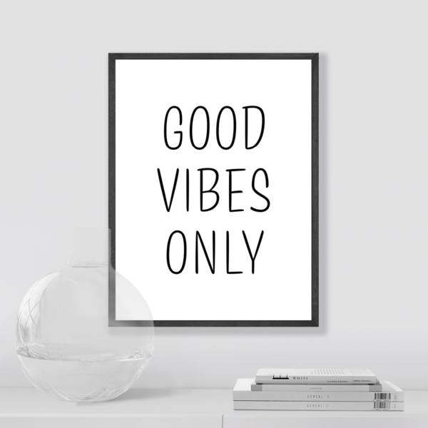 Plakat Napis Good Vibes Posteran Plakaty Obrazy