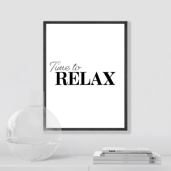 Plakat Napis Relaks Posteran Plakaty Obrazy