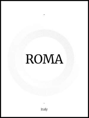 Posteran Plakat Napis Roma