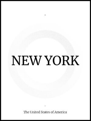 Posteran Plakat Napis New York