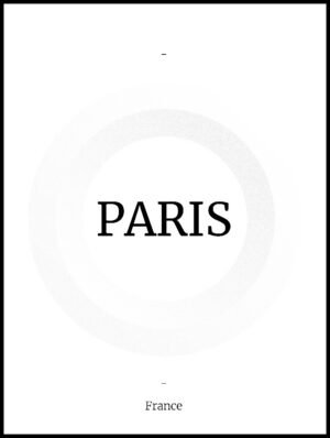 Posteran Plakat Napis Paris
