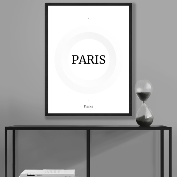 Plakat Napis Paris Posteran Plakaty Obrazy