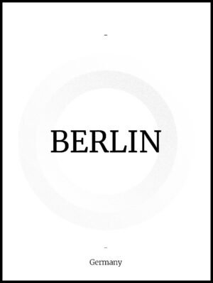 Posteran Plakat Napis Berlin
