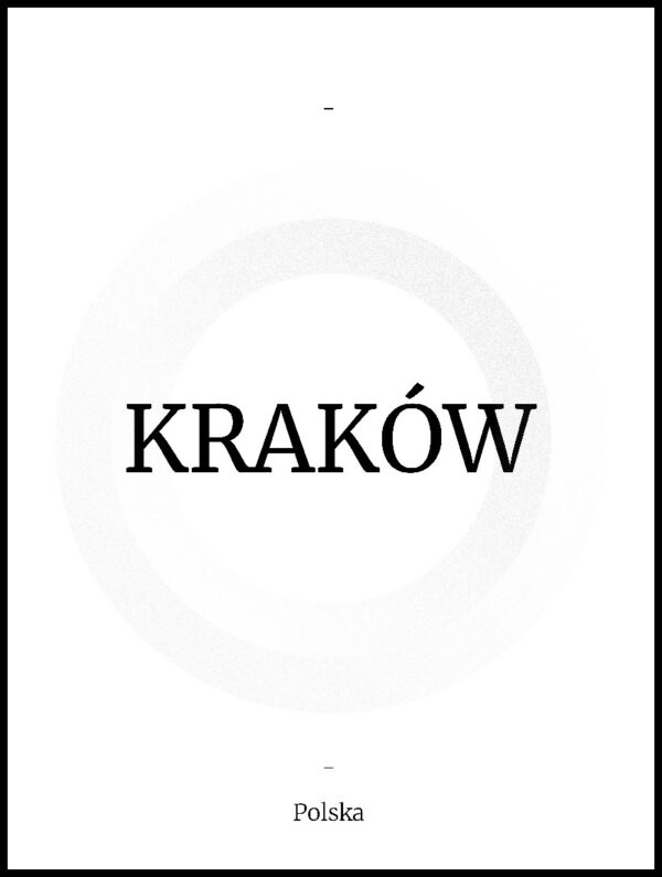 Posteran Plakat Napis Kraków