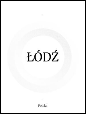 Posteran Plakat Napis Łódź
