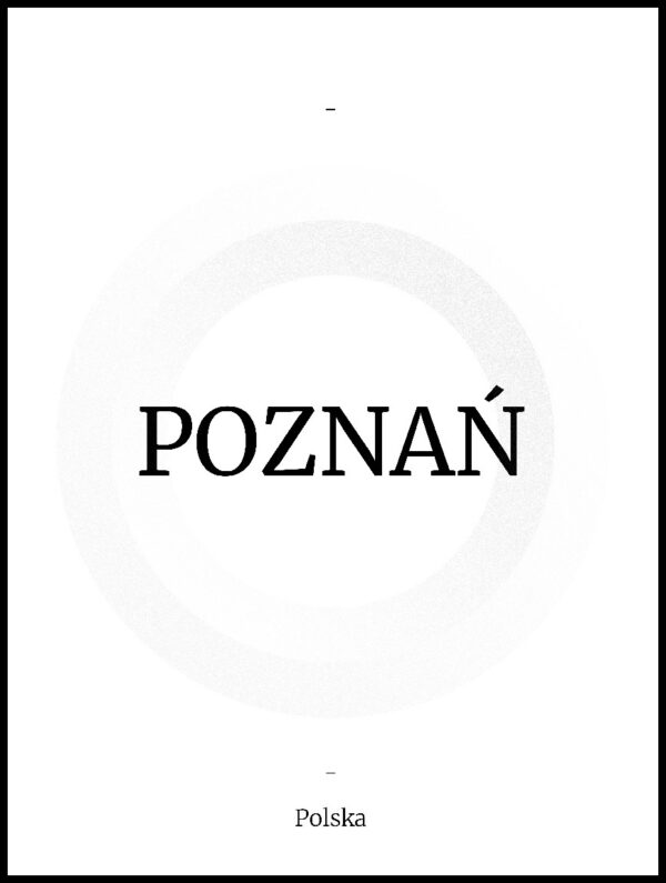 Posteran Plakat Napis Poznań