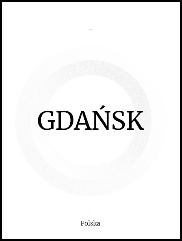 Posteran Plakat Napis Gdańsk