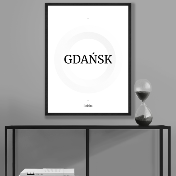 Plakat Napis Gdańsk Posteran Plakaty Obrazy
