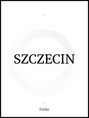Posteran Plakat Napis Szczecin