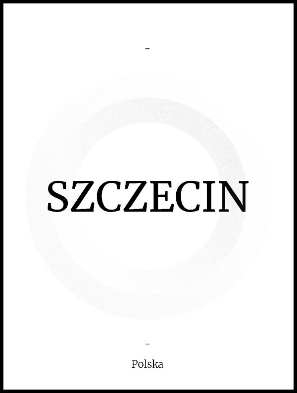 Posteran Plakat Napis Szczecin
