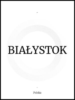 Posteran Plakat Napis Białystok