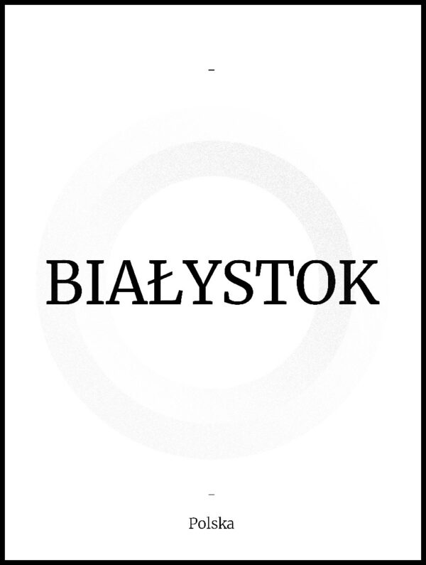 Posteran Plakat Napis Białystok