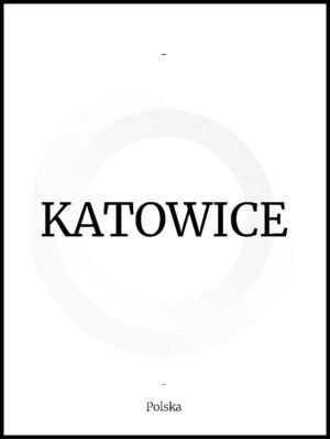Posteran Plakat Napis Katowice