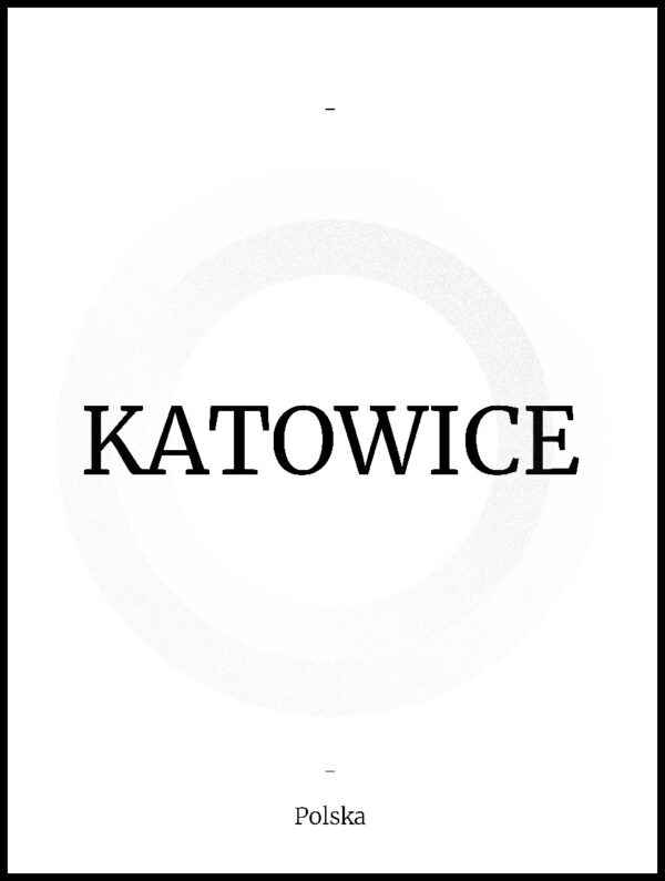 Posteran Plakat Napis Katowice