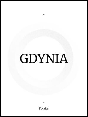 Posteran Plakat Napis Gdynia