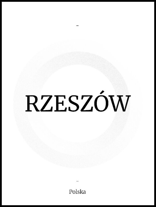 Posteran Plakat Napis Rzeszów