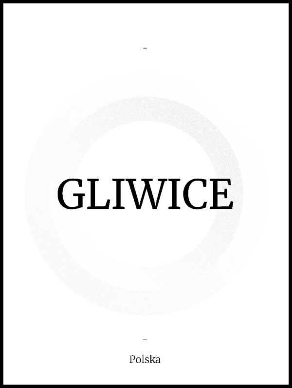 Posteran Plakat Typograficzny Gliwice