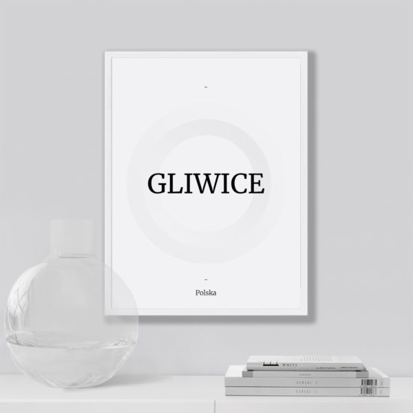 Posteran Plakat Typograficzny Gliwice