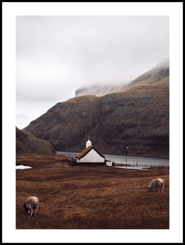 Posteran Plakat Krajobraz Górski Owce