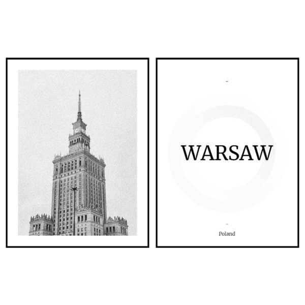 Posteran Plakat 2 szt. Miasto Warsaw