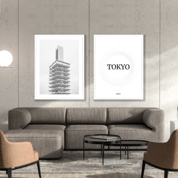 Plakat 2 szt. Miasto Tokyo Posteran Plakaty Obrazy