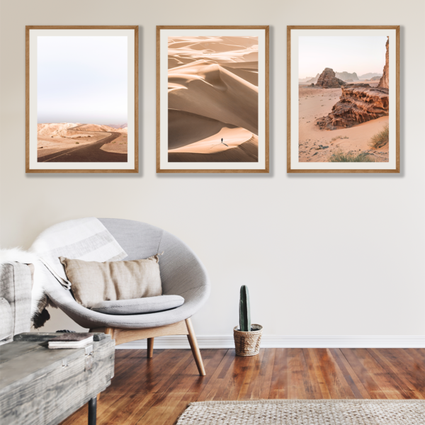 Plakaty 3 szt. Pustynny Krajobraz Posteran Plakaty Obrazy