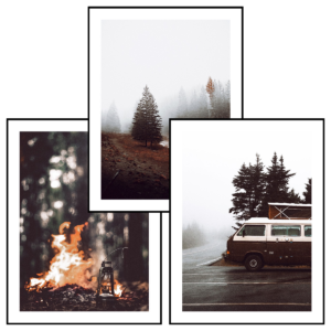 Posteran Plakaty 3 szt. Scandi