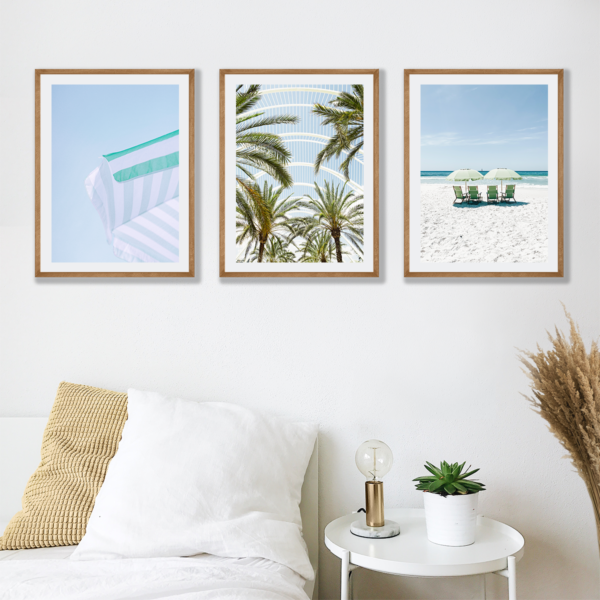 Plakaty 3 szt. Relaks na Plaży Posteran Plakaty Obrazy