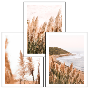 Posteran Plakaty 3 szt. Boho Woda
