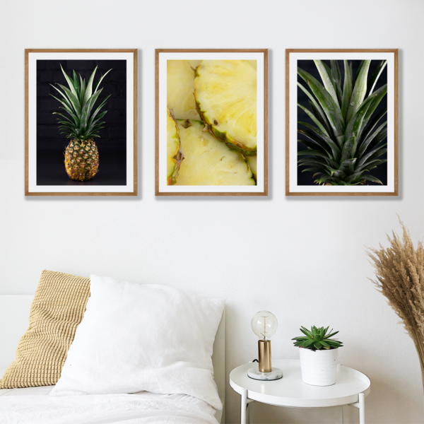 Plakaty 3 szt. Ananas Posteran Plakaty Obrazy