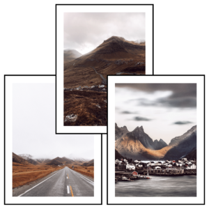 Posteran Plakaty 3 szt. Nostalgiczna Jesień