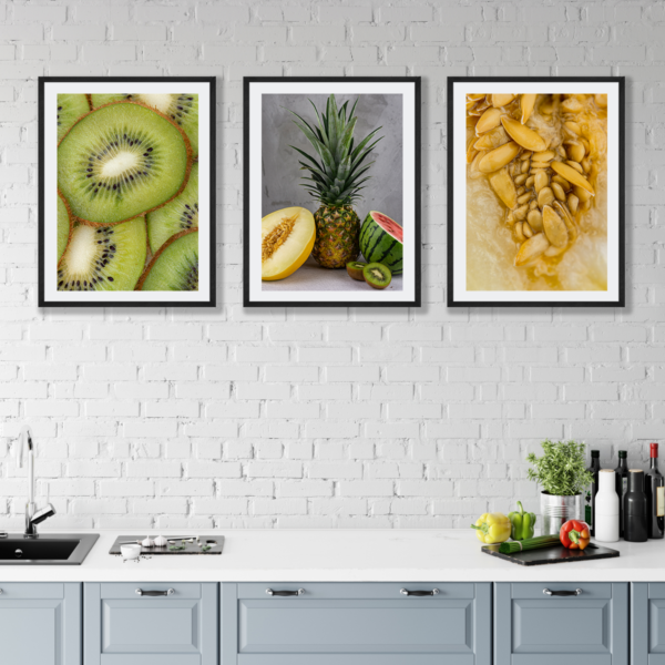 Plakaty 3 szt. Owocowa Aranżacja Posteran Plakaty Obrazy