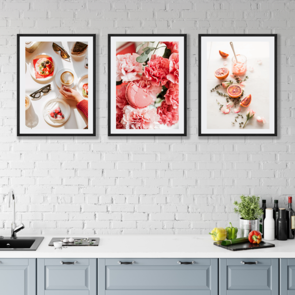 Plakaty 3 szt. Pink Power Posteran Plakaty Obrazy