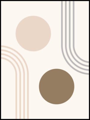 Plakat Beżowa Geometria